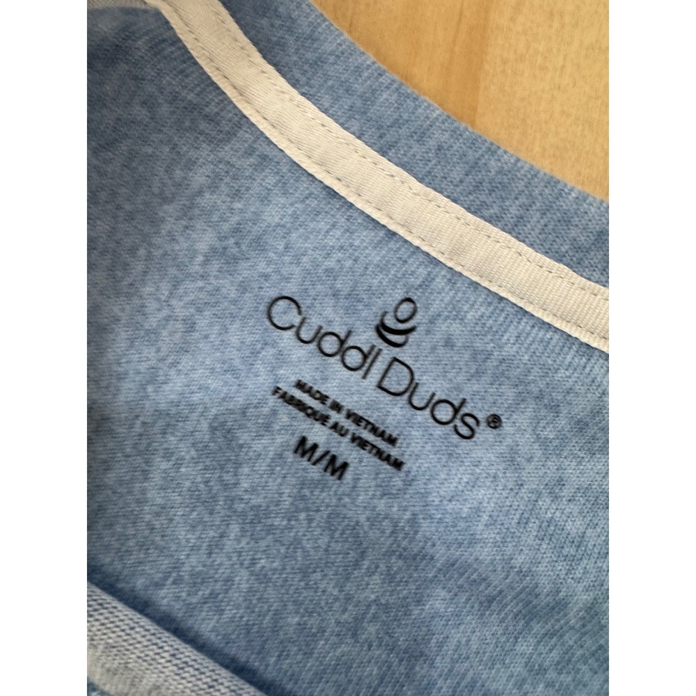 Cuddl Duds Fair Isle Pajama Set Blue Jogger Cozy Lounge Medium Cottagecore PJs - Picture 7 of 8